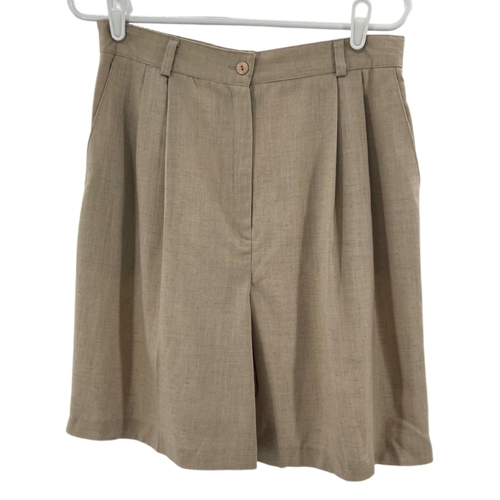Requirements linen blend vintage shorts made in USA neutral 14 casual 80s